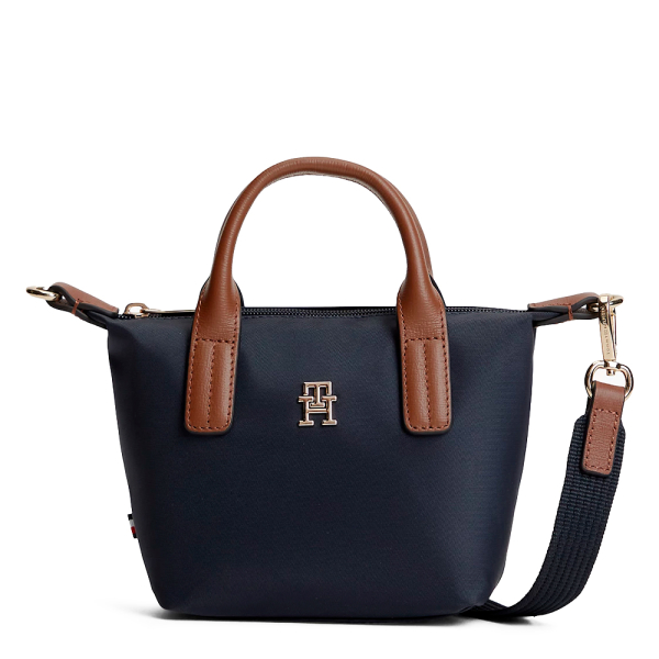Tommy Hilfiger Sac cabas Popette avec bandoulire - U Bleu marine- Ref 72$